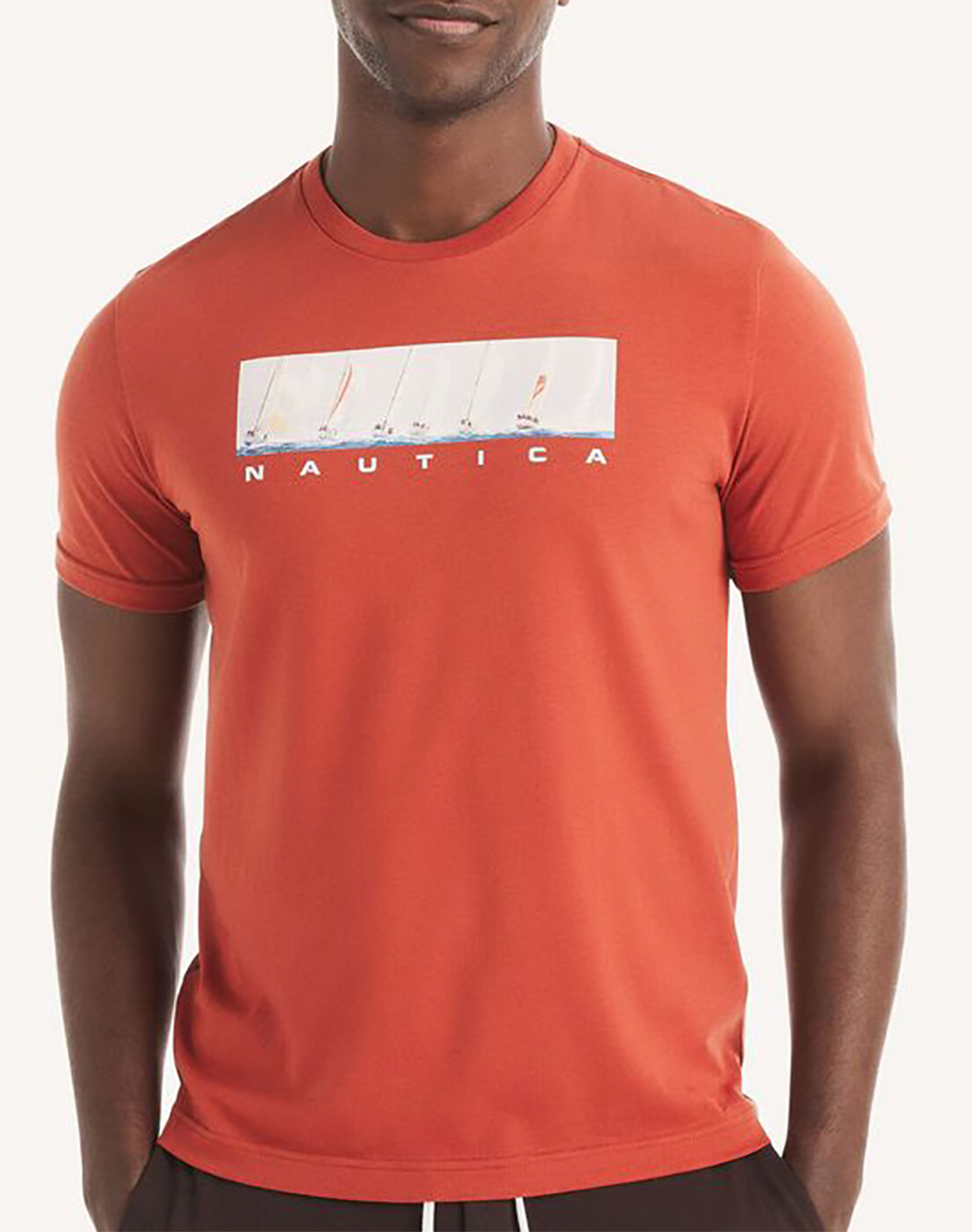 NAUTICA ΜΠΛΟΥΖΑ T-SHIRT ΚΜ SUSTAINABLE SAILING COMPETITION DP/RB 3NCV65100-8C4 DarkOrange