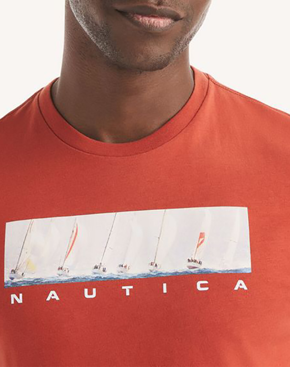 Nautica Μπλούζα T-Shirt Κμ Sustainable Sailing Competition Dp Rb 3Ncv65100-8C4 Darkorange ανδρικά ρούχα μπλούζες Politikos Shop Πολιτικός