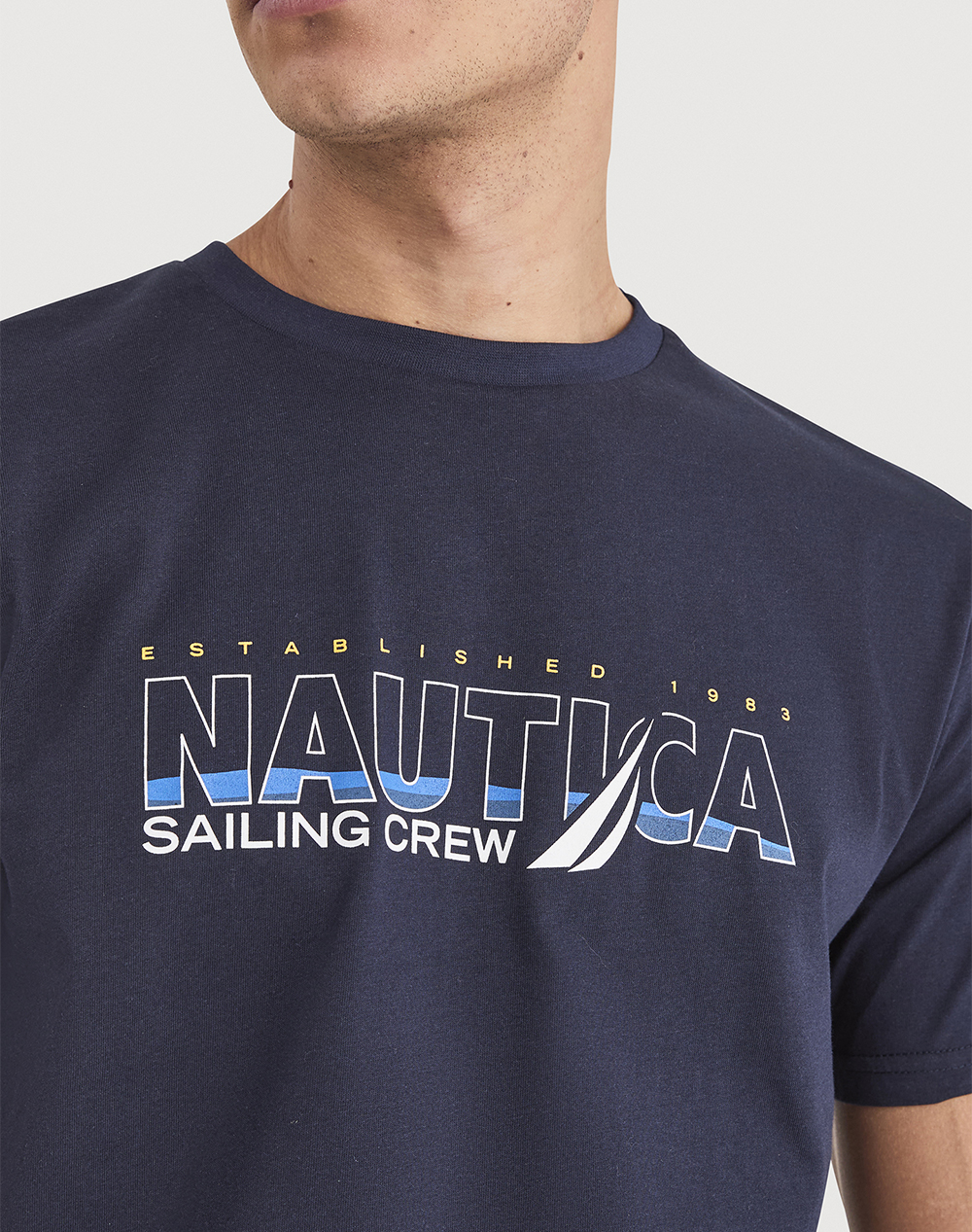 Nautica Μπλούζα T-Shirt Κμ Onda 3Ncn1V03949-459 Navyblue ανδρικά ρούχα μπλούζες Politikos Shop Πολιτικός