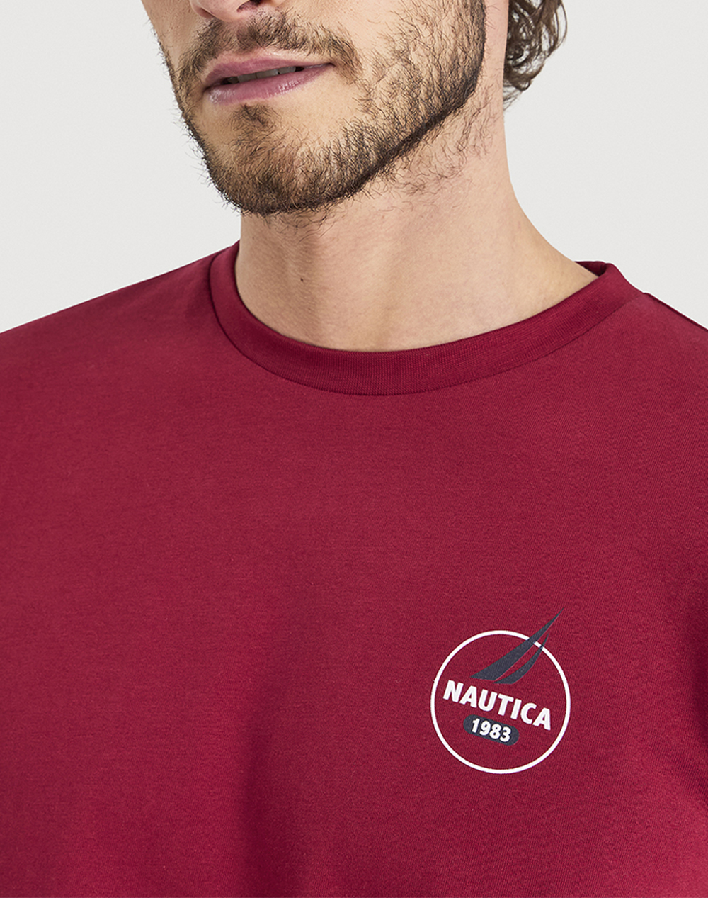 Nautica Μπλούζα T-Shirt Κμ Narmada 3Ncn1V04023-807 Darkred ανδρικά ρούχα μπλούζες Politikos Shop Πολιτικός