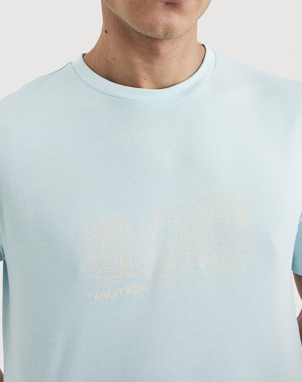 Nautica Μπλούζα T-Shirt Κμ Sassandra 3Ncn1V04034-400 Aqua ανδρικά ρούχα μπλούζες Politikos Shop Πολιτικός