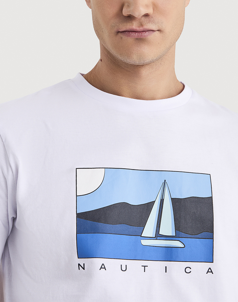Nautica Μπλούζα T-Shirt Κμ Tay 3Ncn1V04028-908 White ανδρικά ρούχα μπλούζες Politikos Shop Πολιτικός