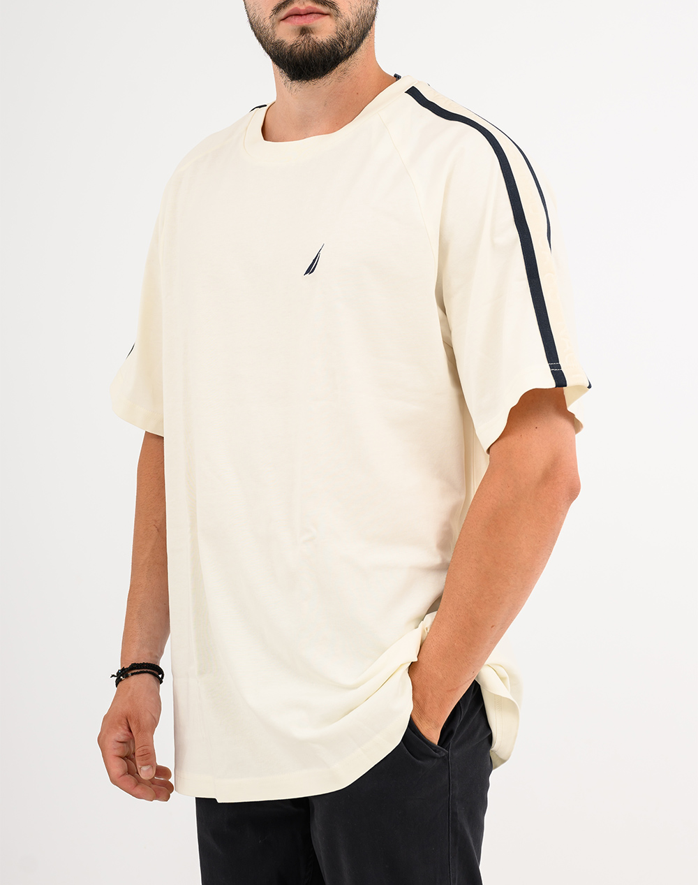 NAUTICA ΜΠΛΟΥΖΑ T-SHIRT ΚΜ Berserker B&T T-Shirt 3NCN1V04179-904 OffWhite