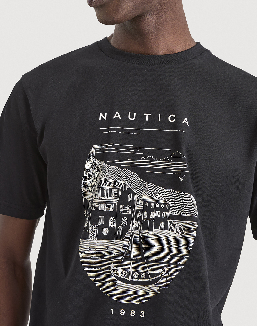 Nautica Μπλούζα T-Shirt Κμ Kanan 3Ncn1V03977-011 Black ανδρικά ρούχα μπλούζες Politikos Shop Πολιτικός