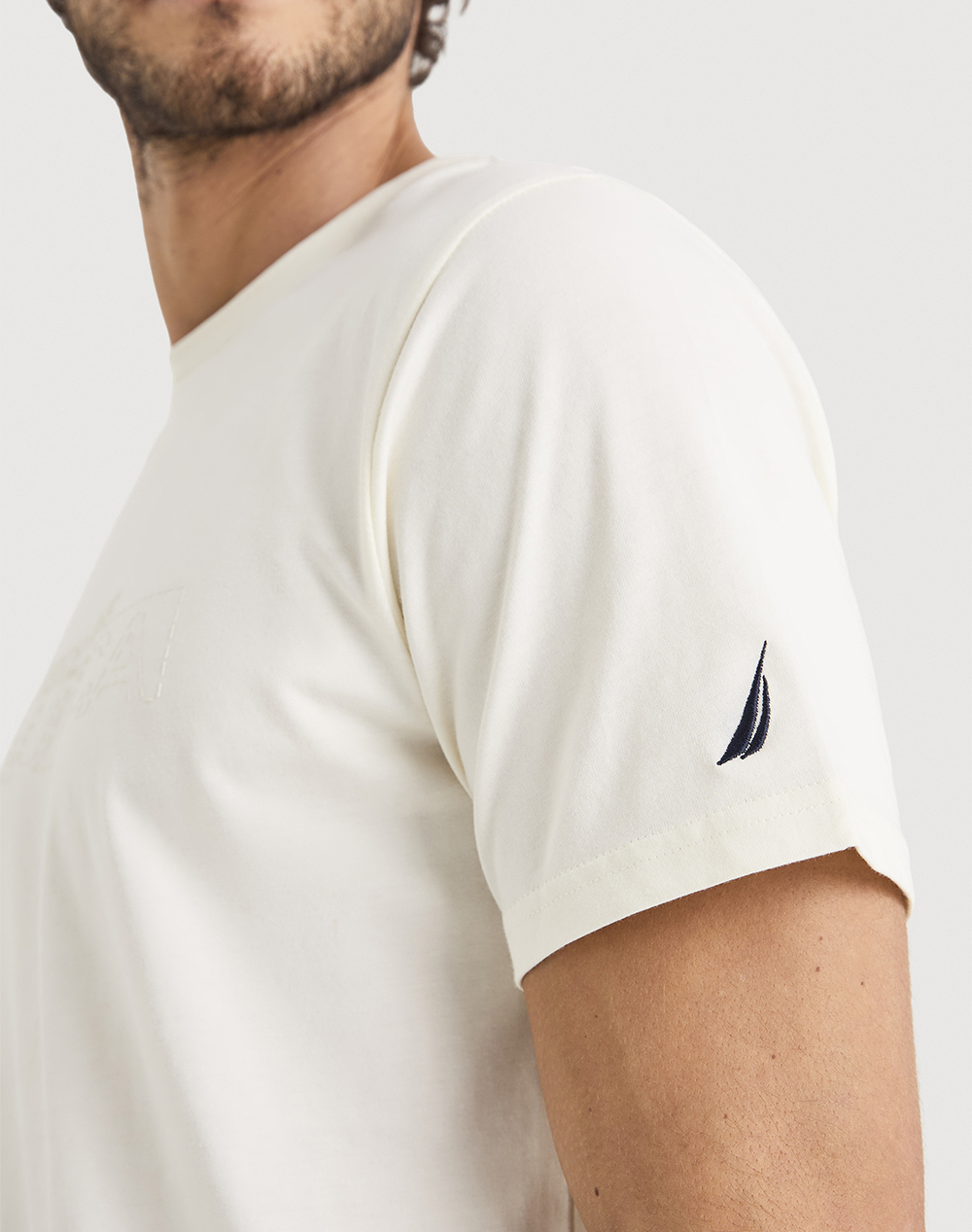 Nautica Μπλούζα T-Shirt Κμ Medway 3Ncn1V04019-129 Ecru ανδρικά ρούχα μπλούζες Politikos Shop Πολιτικός