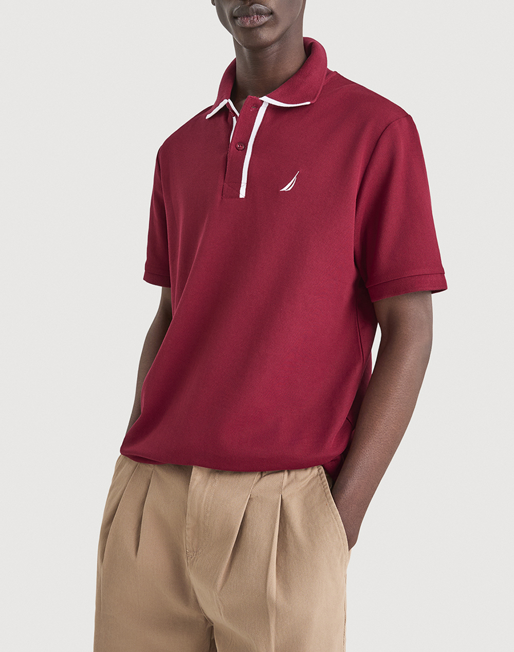 NAUTICA ΜΠΛΟΥΖΑ ΠΟΛΟ ΚΜ Pelagia Polo Shirt 3NCN1V03946-807 DarkRed