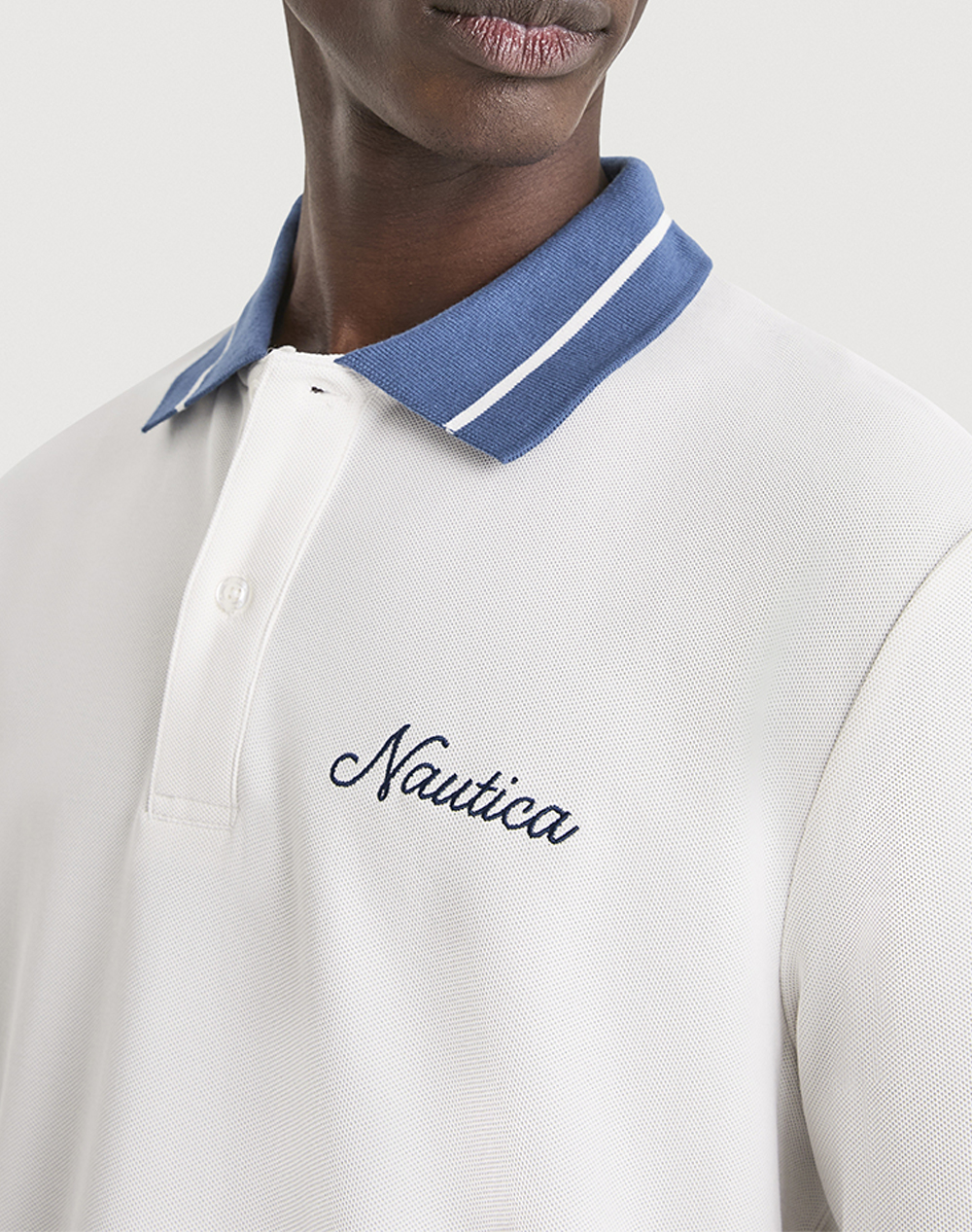 Nautica Μπλούζα Πολο Κμ Galeon Polo Shirt 3Ncn1V03983-904 Offwhite ανδρικά ρούχα μπλούζες Politikos Shop Πολιτικός