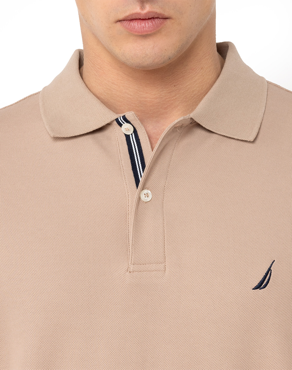 Nautica Μπλούζα Πολο Κμ Cabin Polo Shirt 3Ncn1Cr0110-225 Biege ανδρικά ρούχα μπλούζες Politikos Shop Πολιτικός