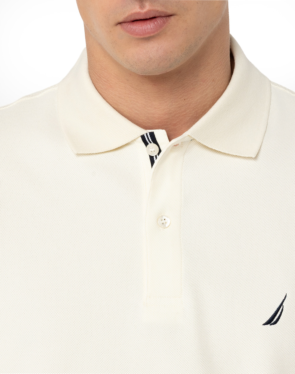 Nautica Μπλούζα Πολο Κμ Cabin Polo Shirt 3Ncn1Cr0110-905 Cream ανδρικά ρούχα μπλούζες Politikos Shop Πολιτικός