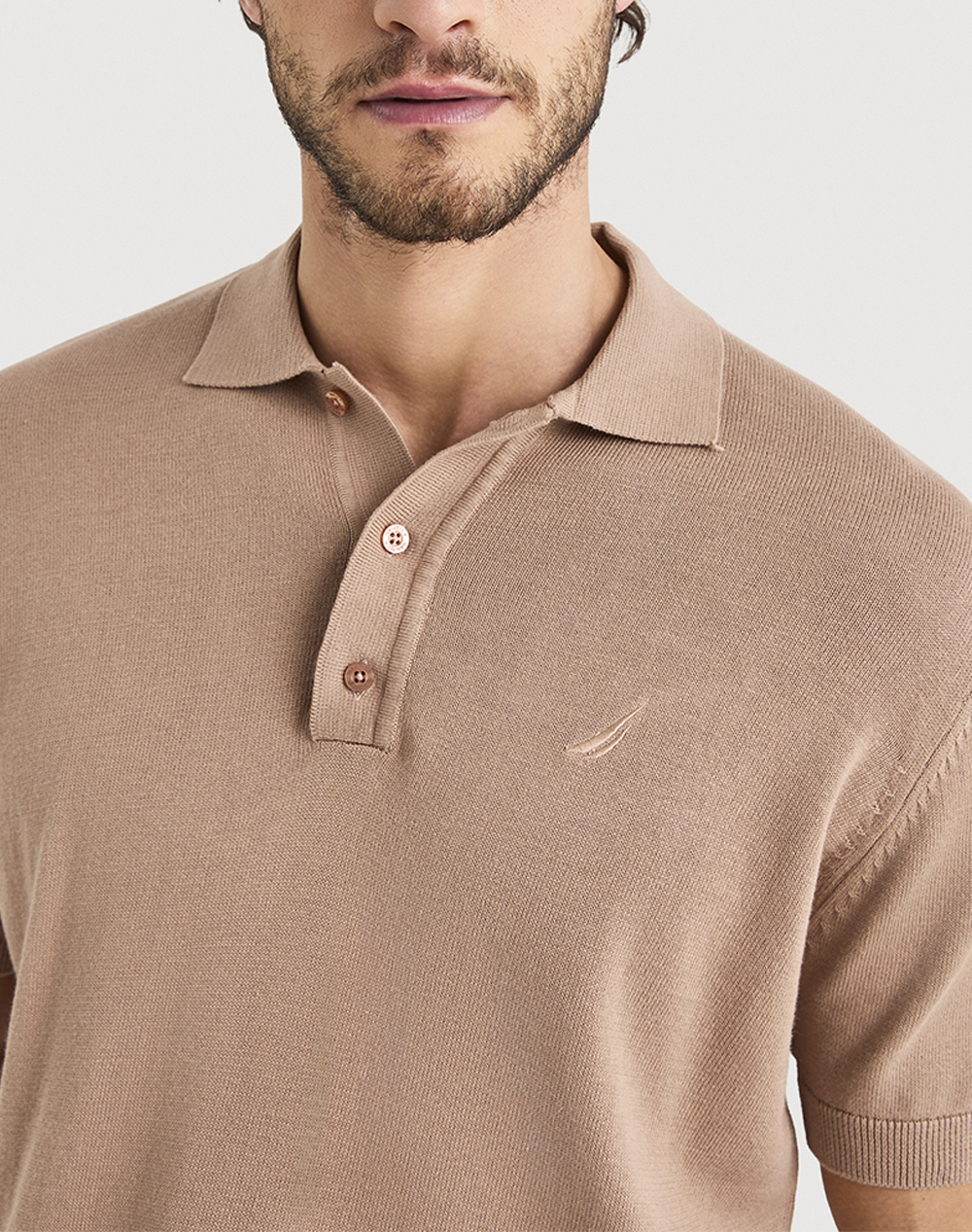 Nautica Μπλούζα Πολο Κμ Olas Ss Polo 3Ncn1V03968-225 Sandybrown ανδρικά ρούχα μπλούζες Politikos Shop Πολιτικός