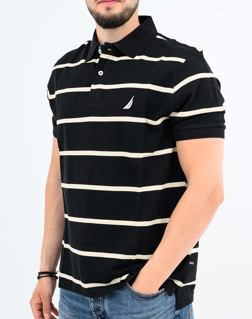 NAUTICA ΜΠΛΟΥΖΑ ΠΟΛΟ ΚΜ Hull Polo Shirt 3NCN1CR0122-011 Black