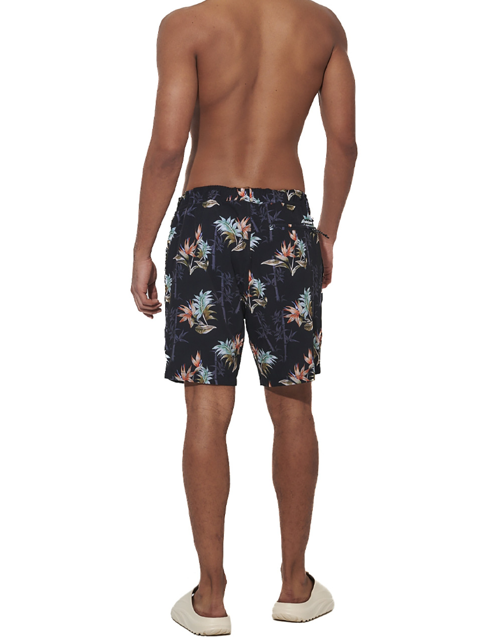 BODY ACTION MEN''S ALLOVER PRINTED SWIM SHORTS 033624-01-BLACK JetBlack φωτογραφία