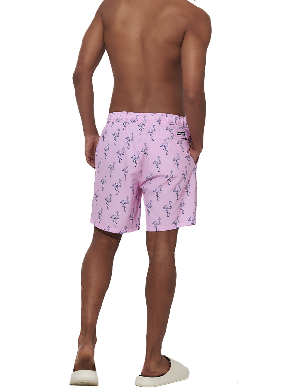 BODY ACTION MEN''S ALLOVER PRINTED SWIM SHORTS 033624-01-PINK FLAMINGO Pink φωτογραφία