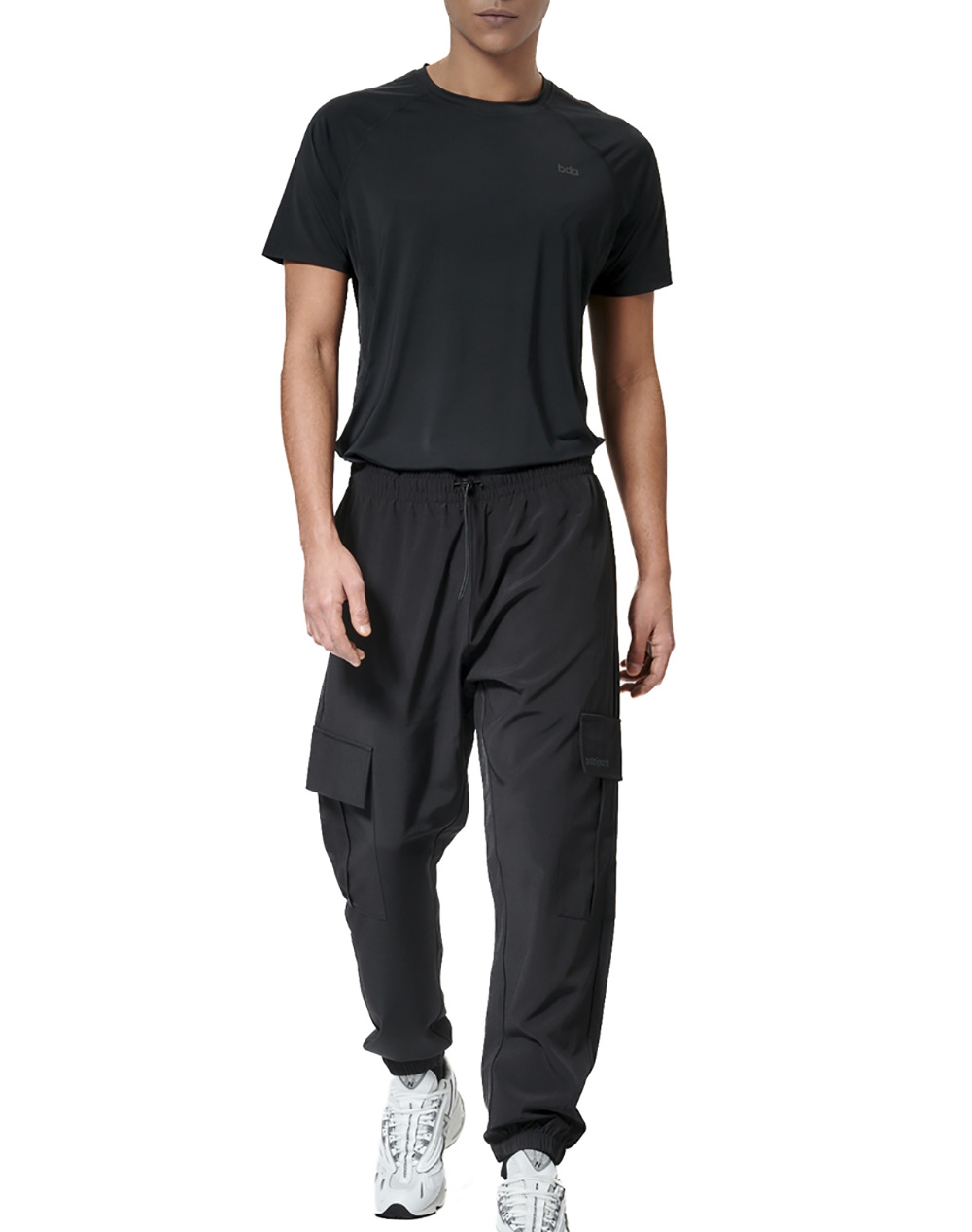 Body Action Men&Apos S Poly Stretch Cargo Pants 023625-01-Black Black ανδρικά ρούχα παντελόνια Politikos Shop Πολιτικός