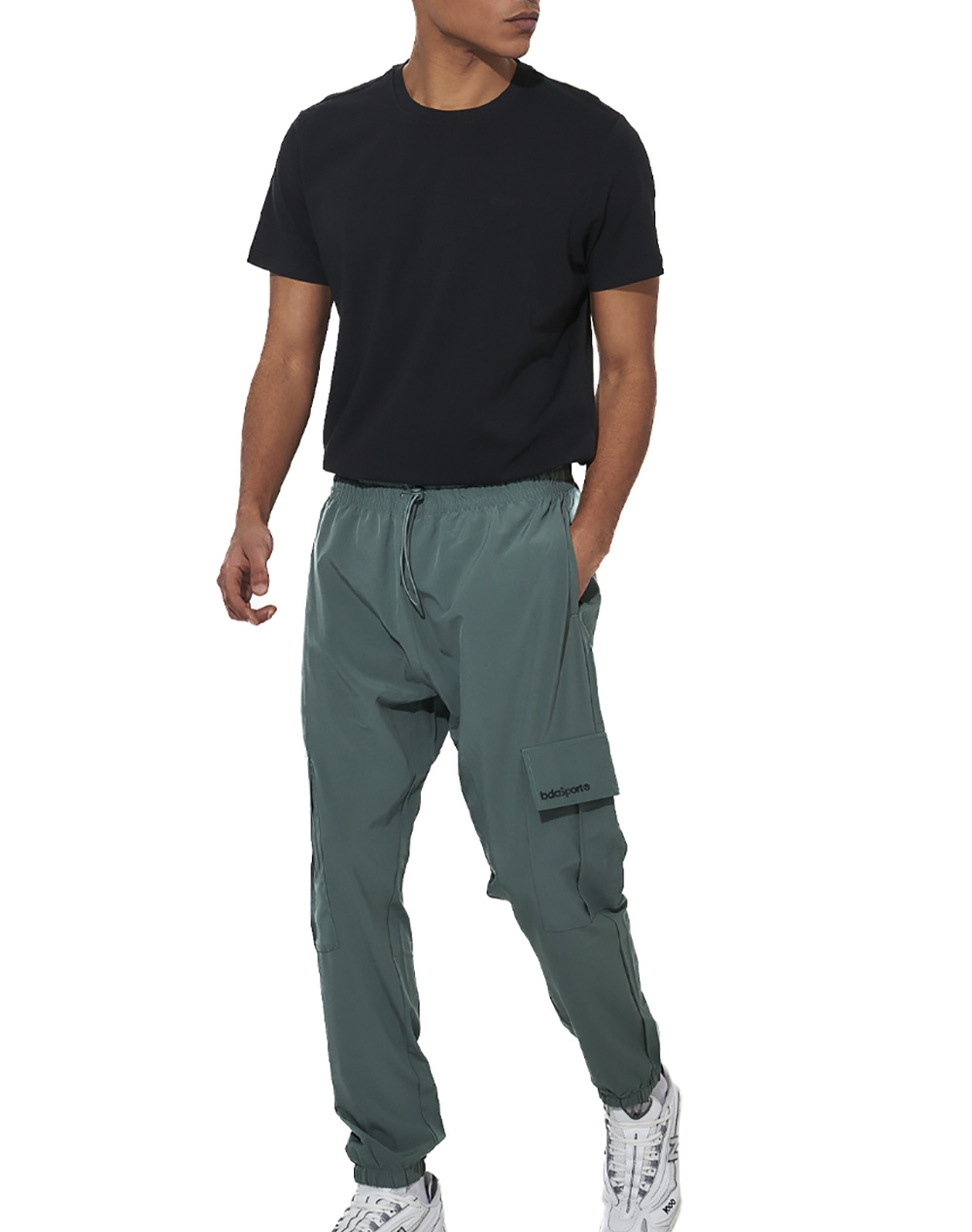 BODY ACTION MEN''S POLY STRETCH CARGO PANTS 023625-01-Balsam Green DarkGreen φωτογραφία