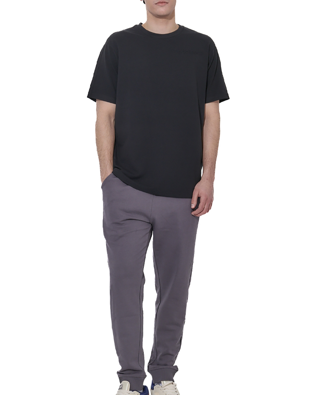 Body Action Men&Apos S Tapered Sweatpants 023626-01-Boulevard Grey Darkgray ανδρικά ρούχα παντελόνια Φορμας Politikos Shop Πολιτικός