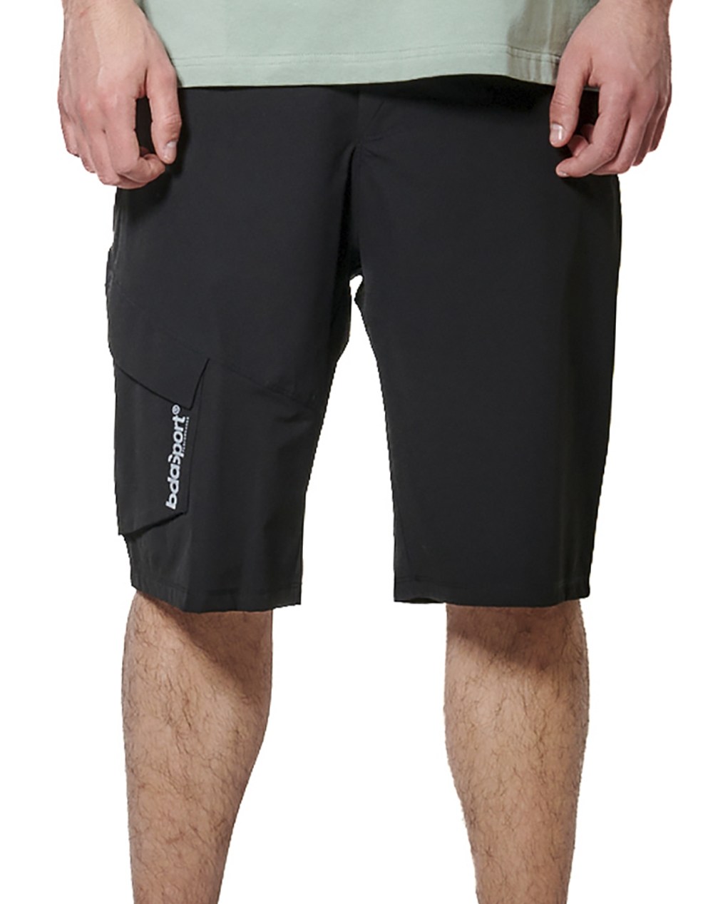 Body Action Ανδρική Βερμούδα Πεζοπορίας Μαύρο Πολυεστέρας Ελαστάνη