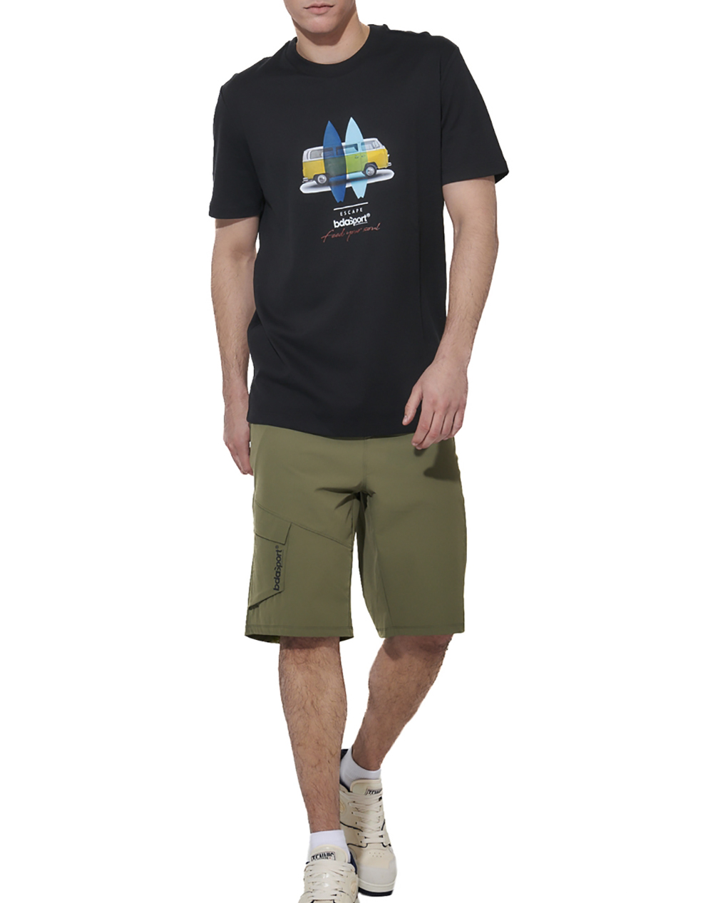 Body Action Men&Apos S Hiking Shorts 033621-01-Khaki Grey Khaki ανδρικά αθλητικά ρούχα Σορτς Βερμουδα Politikos Shop Πολιτικός