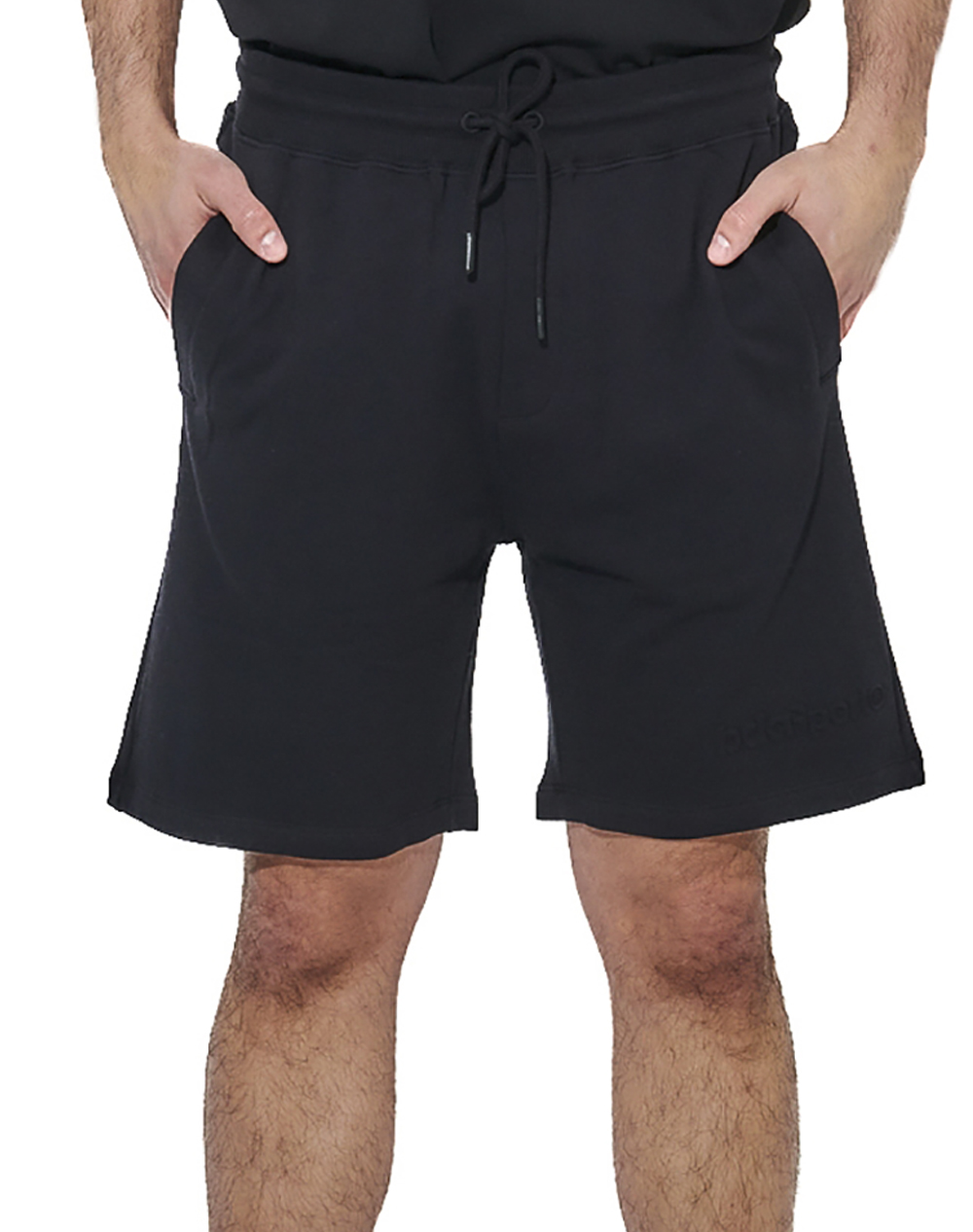 BODY ACTION MEN''S COTTON TERRY SHORTS 033629-01-BLACK Black