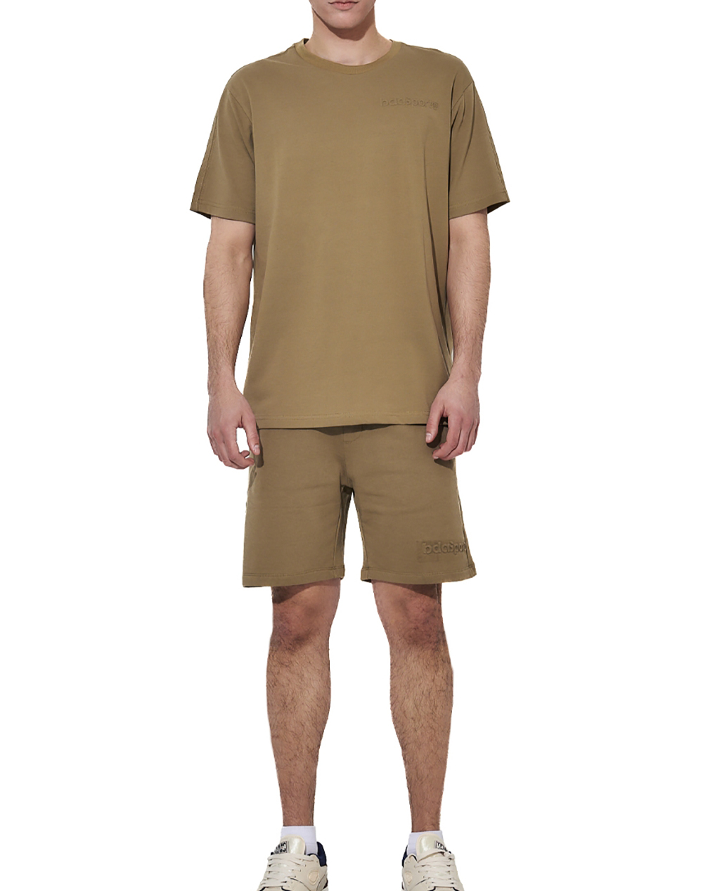 Body Action Men&Apos S Cotton Terry Shorts 033629-01-Covert Green Khaki ανδρικά αθλητικά ρούχα Σορτς Βερμουδα Politikos Shop Πολιτικός