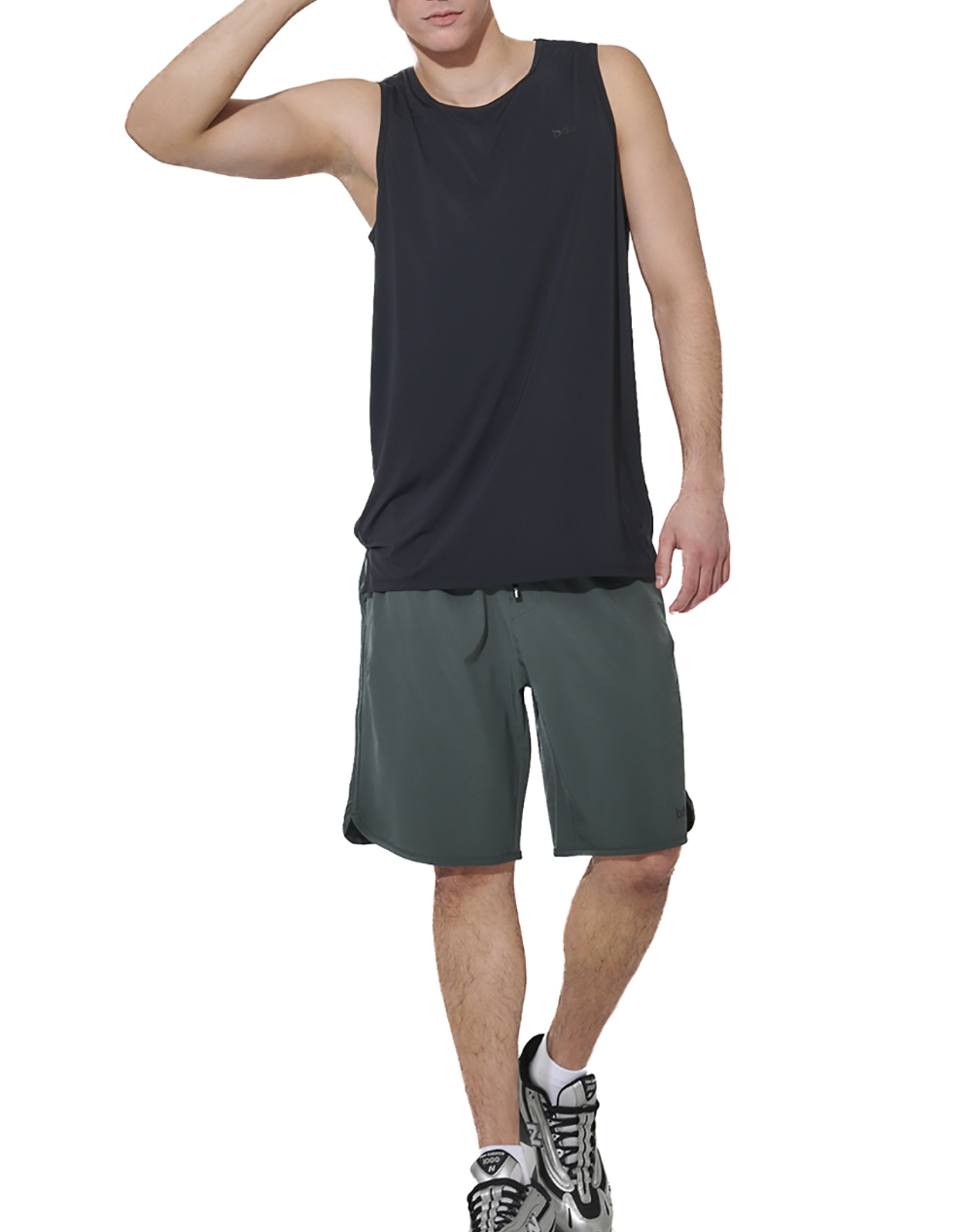 Body Action Men&Apos S Workout Shorts 033620-01-Stone Khaki ανδρικά αθλητικά ρούχα Σορτς Βερμουδα Politikos Shop Πολιτικός