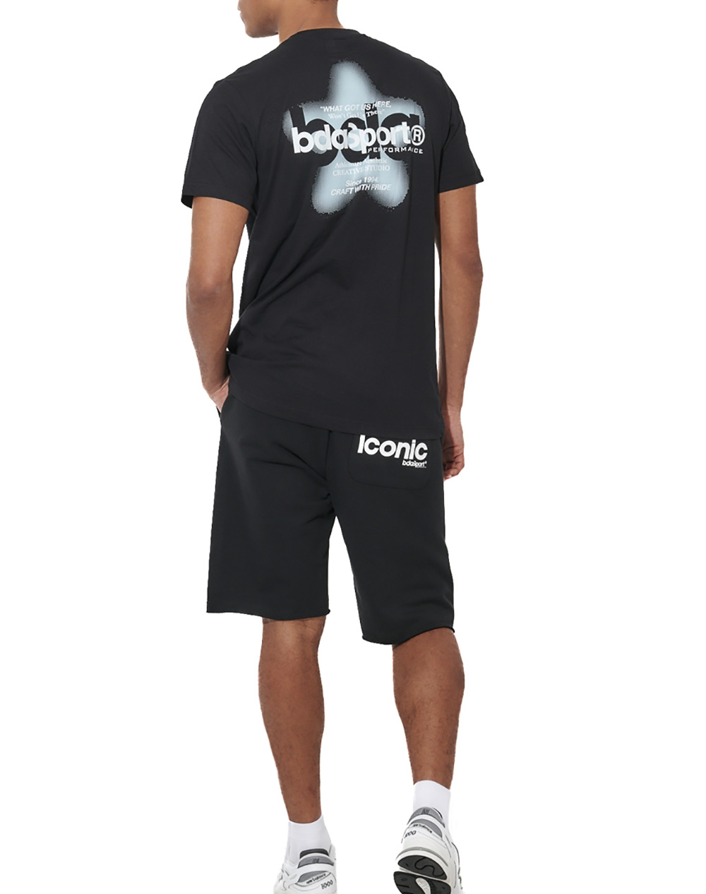 BODY ACTION MEN''S SPORTSWEAR SHORTS 033618-01-BLACK Black φωτογραφία