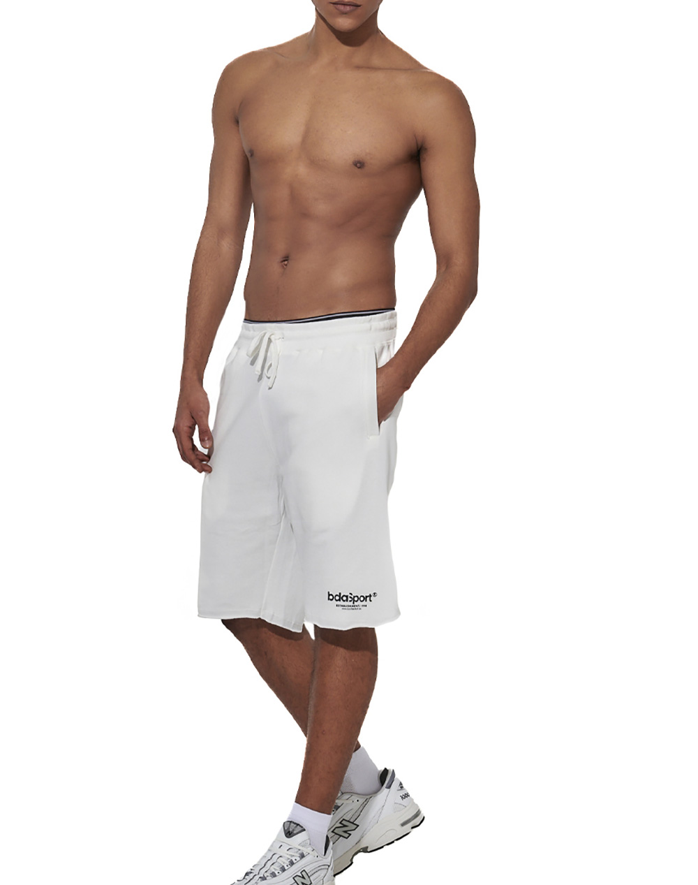 Body Action Men&Apos S Sportswear Shorts 033618-01-White Alyssum Offwhite ανδρικά αθλητικά ρούχα Σορτς Βερμουδα Politikos Shop Πολιτικός