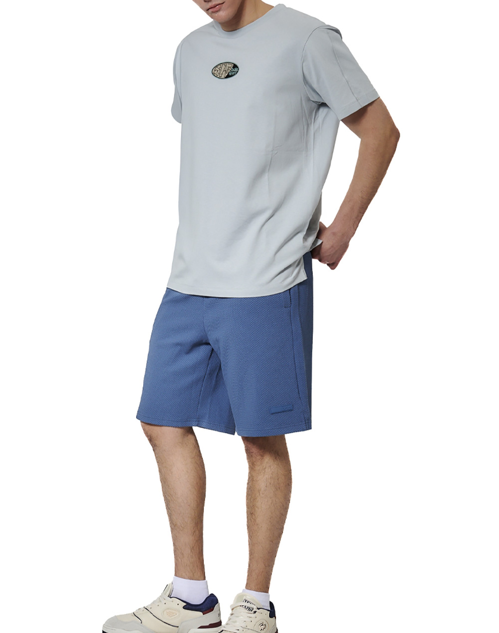 BODY ACTION MEN''S WAFFLE BERMUDA SHORTS 033631-01-BLUE HORIZON Blue φωτογραφία