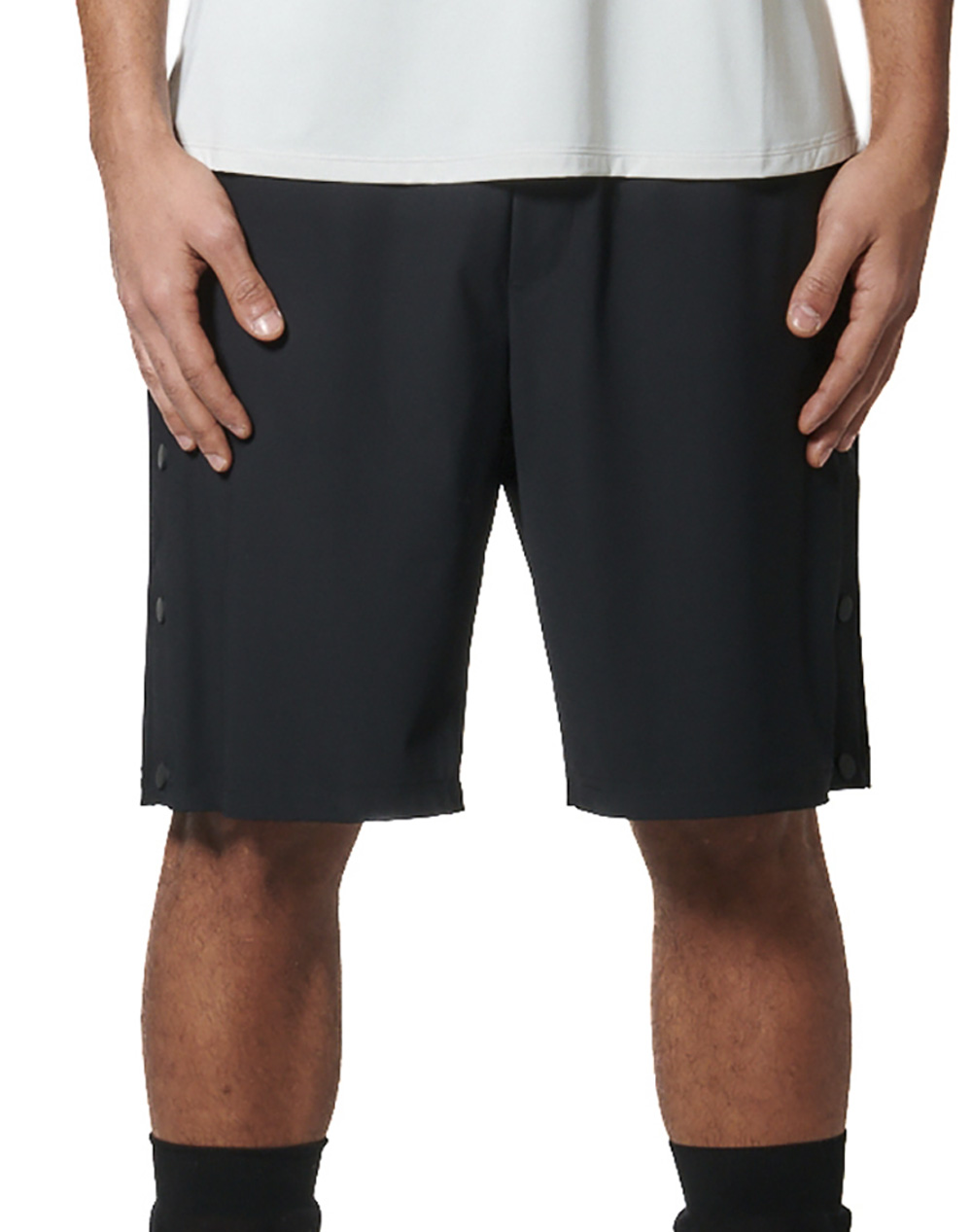 BODY ACTION MEN''S YOGA SHORTS 033633-01-BLACK Black