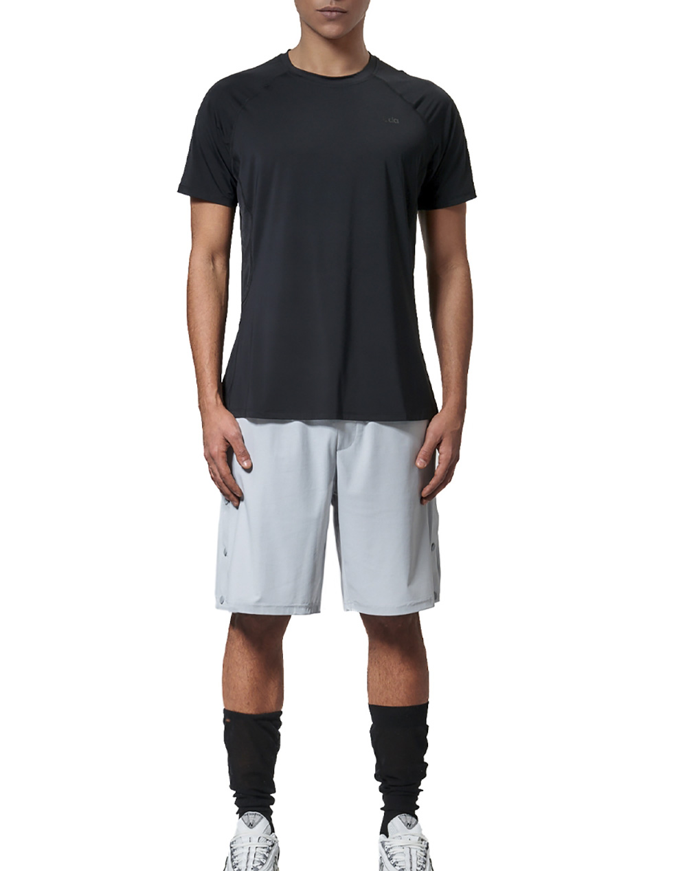 BODY ACTION MEN''S YOGA SHORTS 033633-01-LIGHT GREY LightGray φωτογραφία