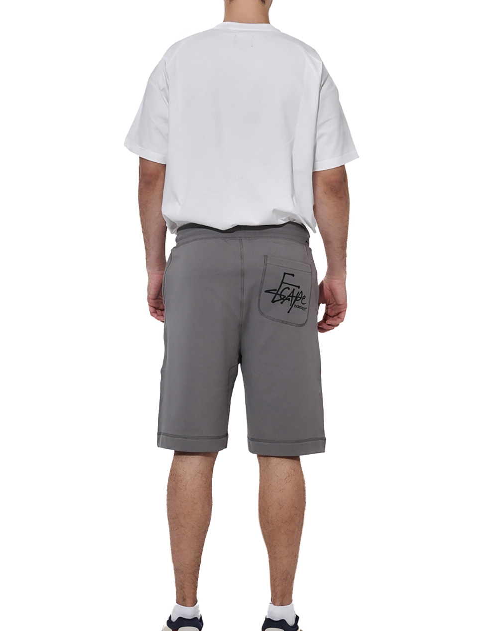 BODY ACTION MEN''S COTTON FRENCH TERRY SHORTS 033630-01-STEEL GREY DarkSlateGrey φωτογραφία