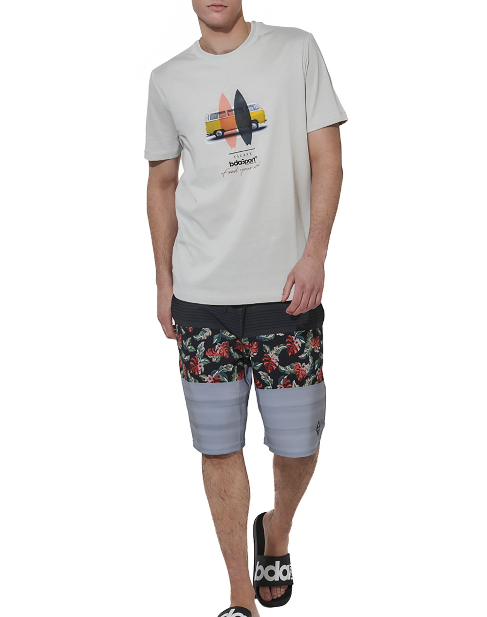 BODY ACTION MEN''S SURF SHORTS 033625-01-NIGHT FLOWER Multi φωτογραφία