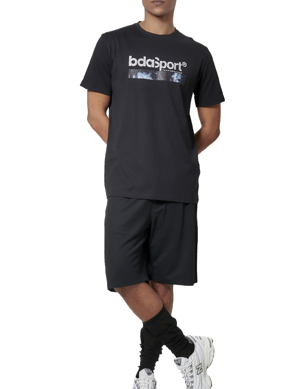 BODY ACTION MEN''S LOGO T-SHIRT 053616-01-BLACK Black φωτογραφία