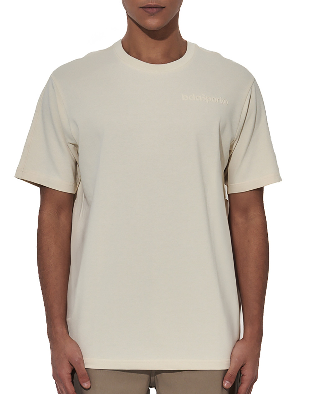 BODY ACTION MEN''S REGULAR FIT TECH PIQUE T-SHIRT 053626-01-Summer Sand Biege