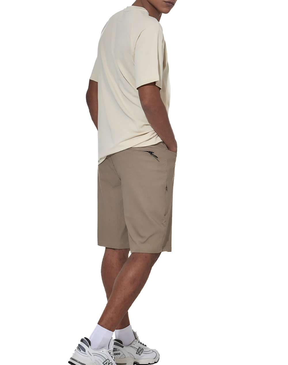 BODY ACTION MEN''S REGULAR FIT TECH PIQUE T-SHIRT 053626-01-Summer Sand Biege φωτογραφία