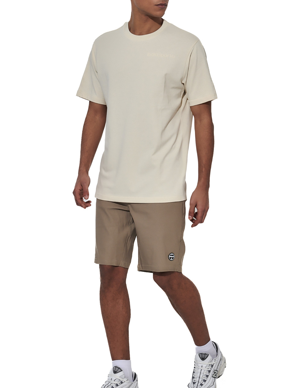 BODY ACTION MEN''S REGULAR FIT TECH PIQUE T-SHIRT 053626-01-Summer Sand Biege φωτογραφία