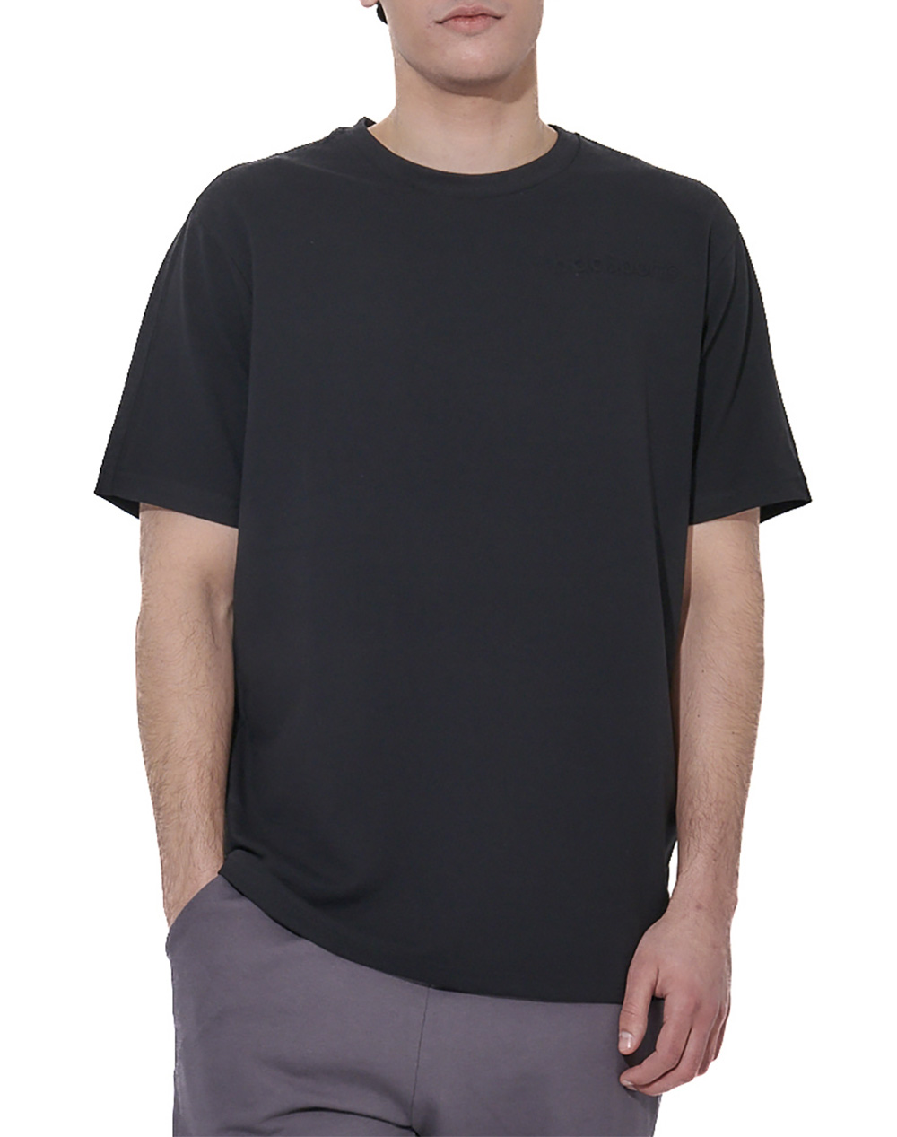 BODY ACTION MEN''S REGULAR FIT TECH PIQUE T-SHIRT 053626-01-BLACK Black