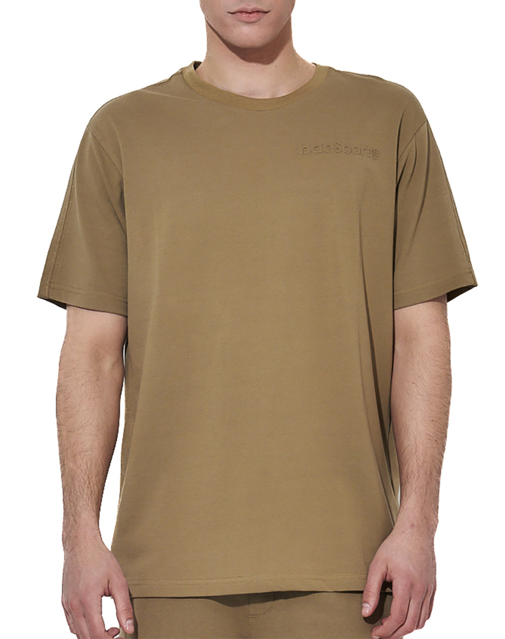 BODY ACTION MEN''S REGULAR FIT TECH PIQUE T-SHIRT 053626-01-COVERT GREEN Khaki