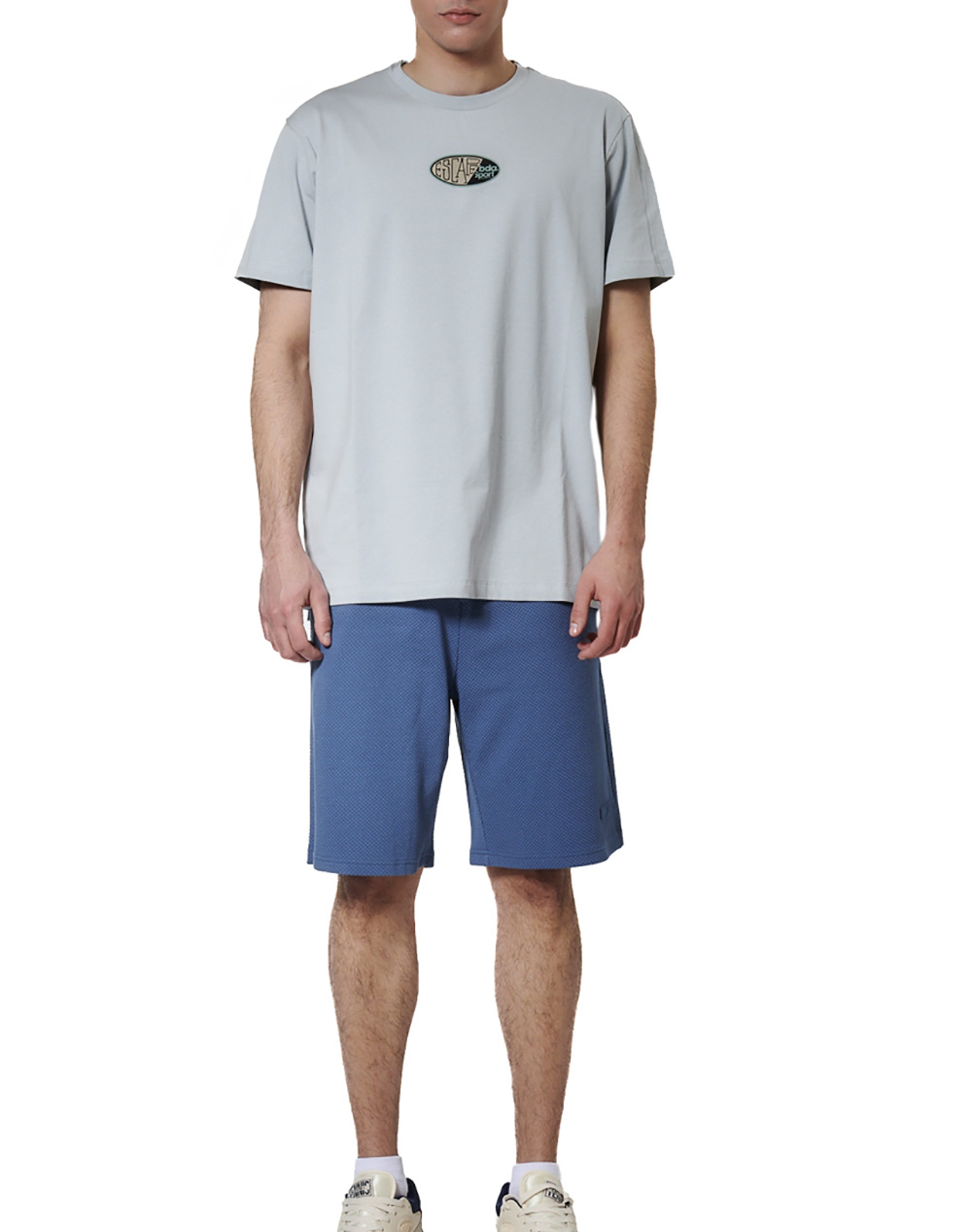BODY ACTION MEN''S GRAPHIC T-SHIRT 053628-01-Pearl Blue LightBlue φωτογραφία