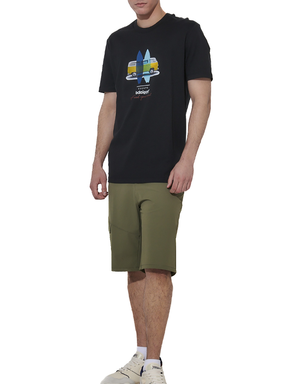 Body Action Men&Apos S Regular Fit Mercerised T-Shirt 053623-01-Black Black ανδρικά ρούχα μπλούζες Politikos Shop Πολιτικός