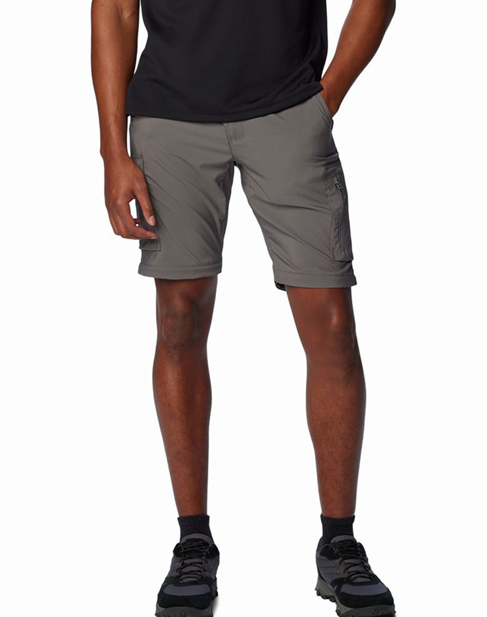 Columbia Ανδρικό Παντελόνι Silver Ridge Utility Convertible Pant Cb35-2012962-32-023 Darkgray ανδρικά αθλητικά ρούχα παντελόνι Φορμας Politikos Shop 