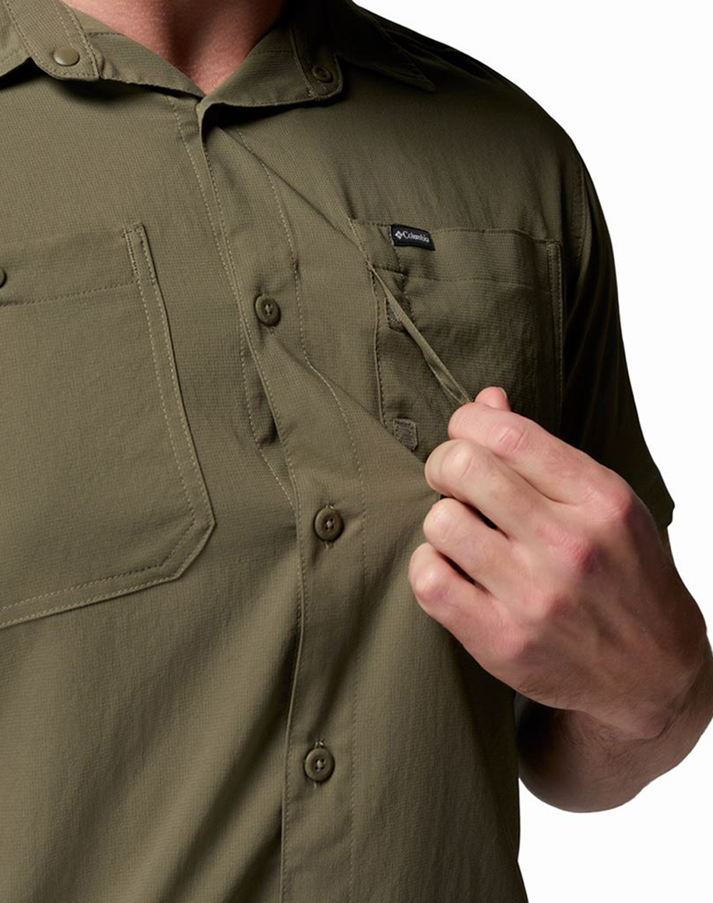 Columbia Ανδρικό Πουκάμισο Silver Ridge Utility Ii Ss Shirt Cd33-2157323-397 Khaki ανδρικά ρούχα πουκάμισα Politikos Shop Πολιτικός