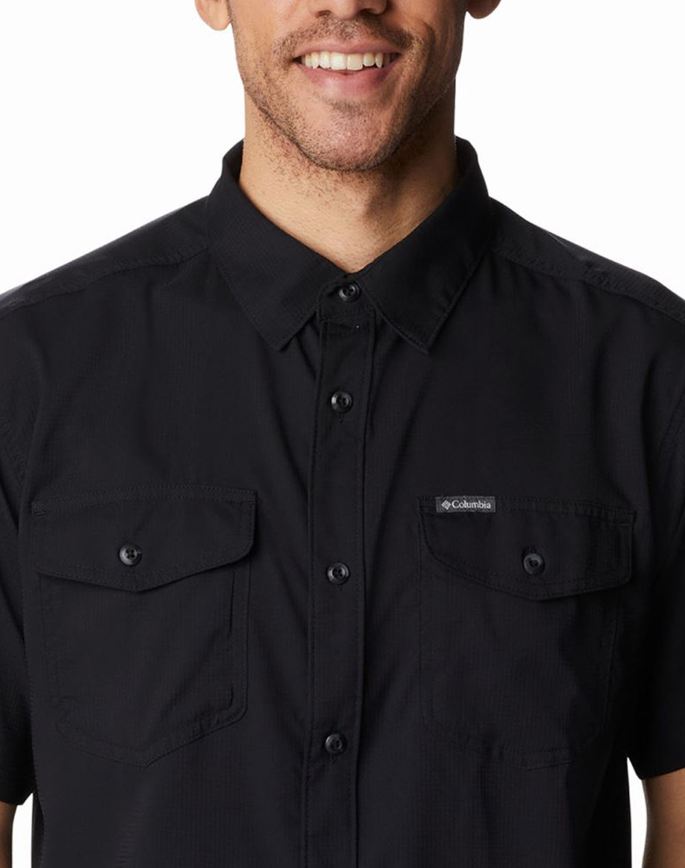 Columbia Ανδρικό Πουκάμισο Utilizer Ii Solid Short Sleeve Shirt Cd33-1577762-011 Black ανδρικά ρούχα πουκάμισα Politikos Shop Πολιτικός