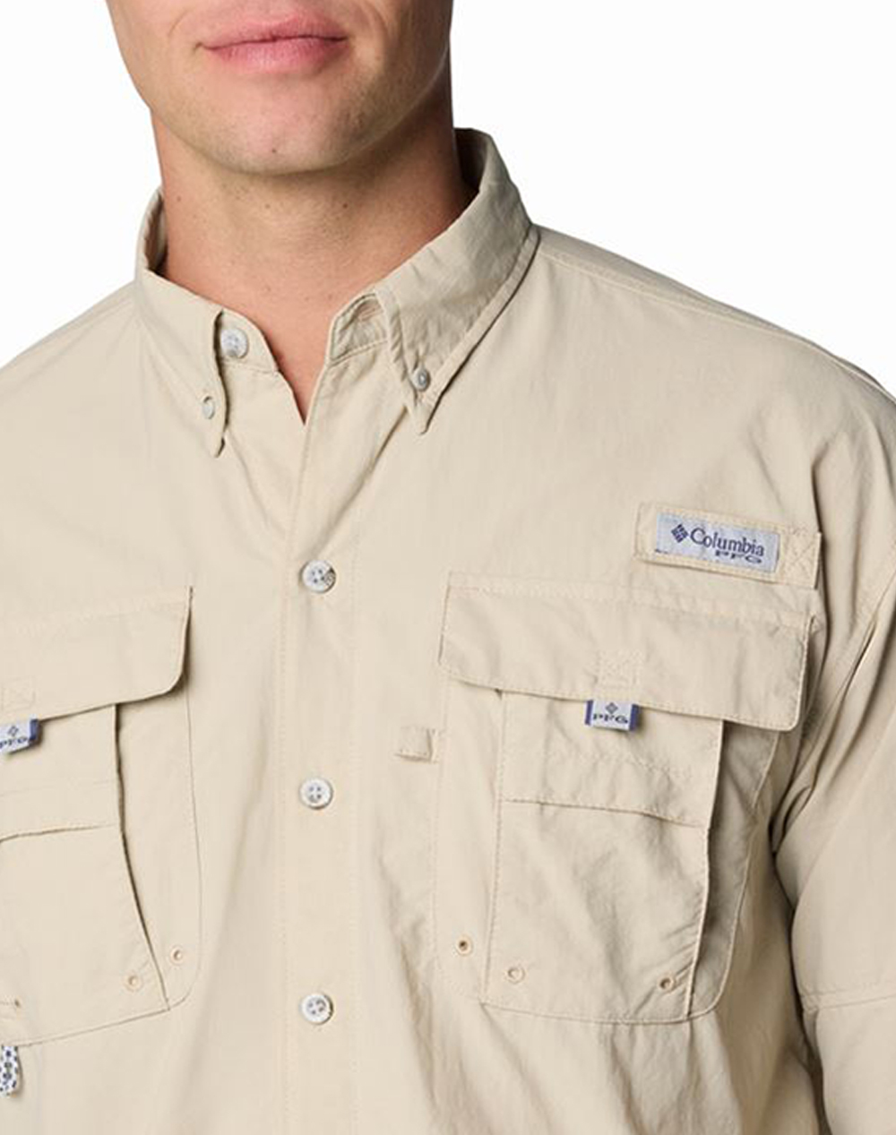 Columbia Ανδρικό Πουκάμισο Bahama Ii L S Shirt Cd34-1011621-159 Biege ανδρικά ρούχα πουκάμισα Politikos Shop Πολιτικός