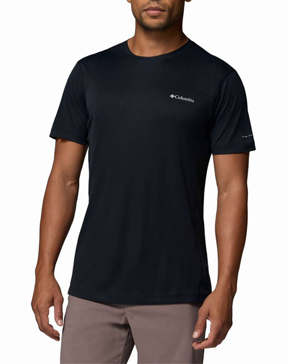 Columbia Ανδρικό Αθλητικό T-Shirt Κοντομάνικο Μαύρο Πολυεστέρας
