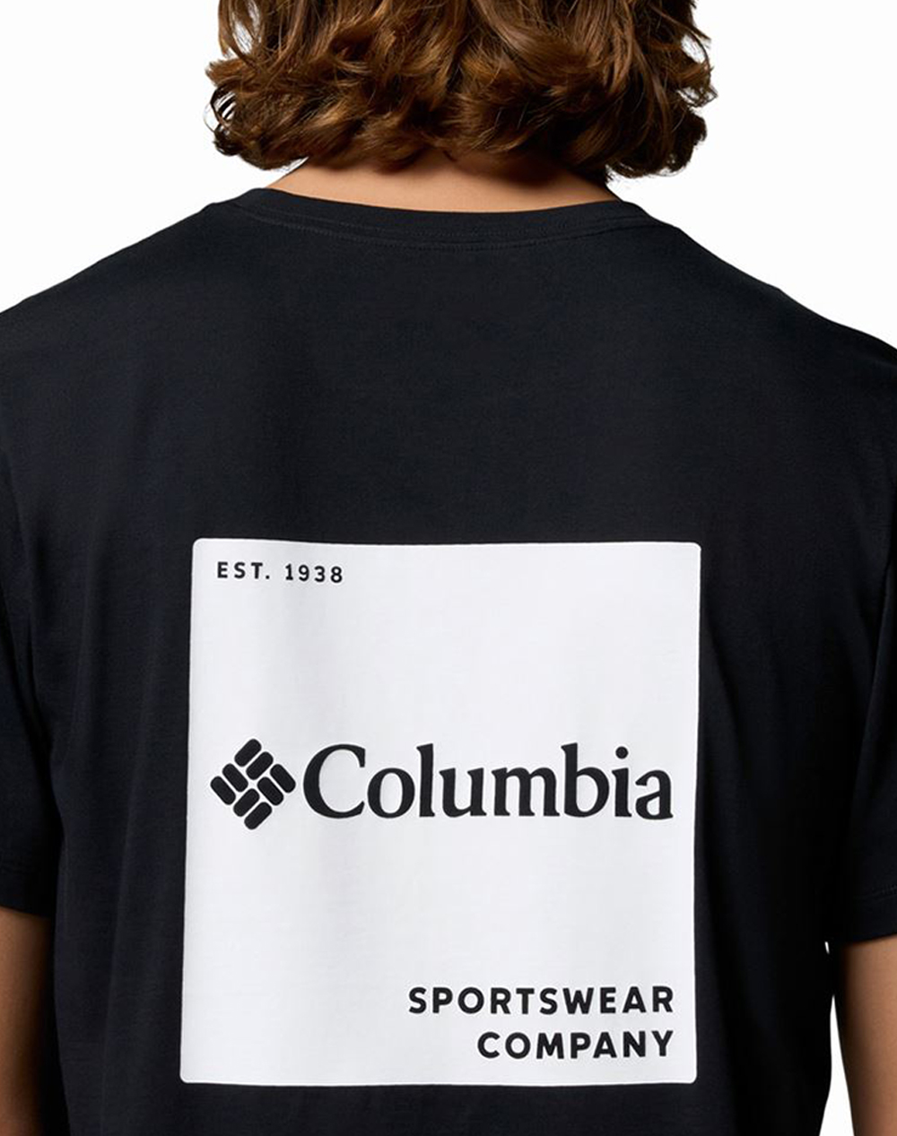 Columbia Ανδρική Μπλούζα Csc Logo Back Tee Ce33-2155011-010 Jetblack ανδρικά ρούχα μπλούζες T-Shirt Politikos Shop Πολιτικός