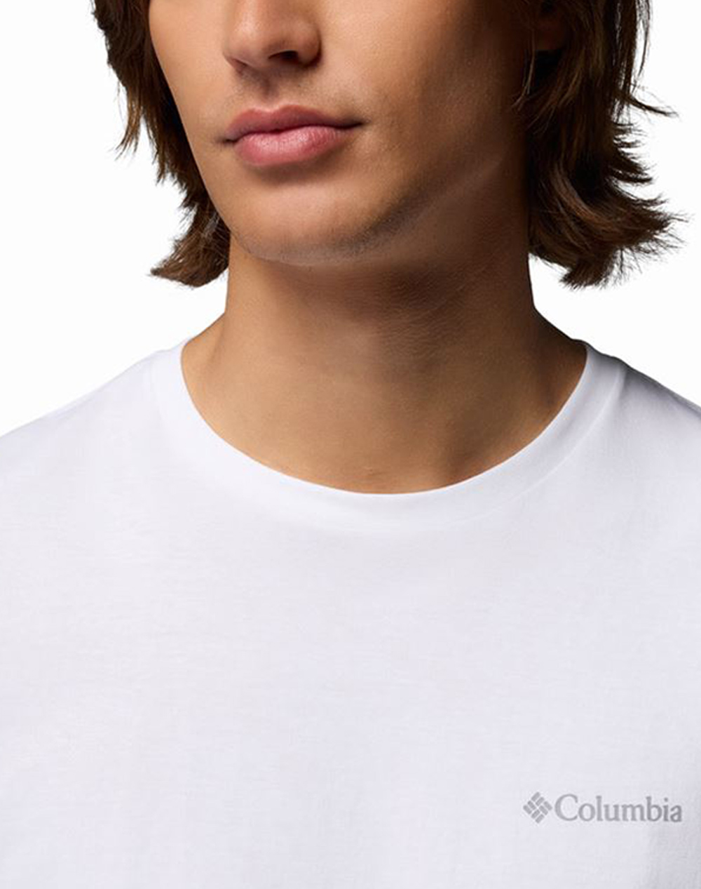 Columbia Ανδρική Μπλούζα Csc Basic Tee Ce33-2154991-100 White ανδρικά ρούχα μπλούζες T-Shirt Politikos Shop Πολιτικός