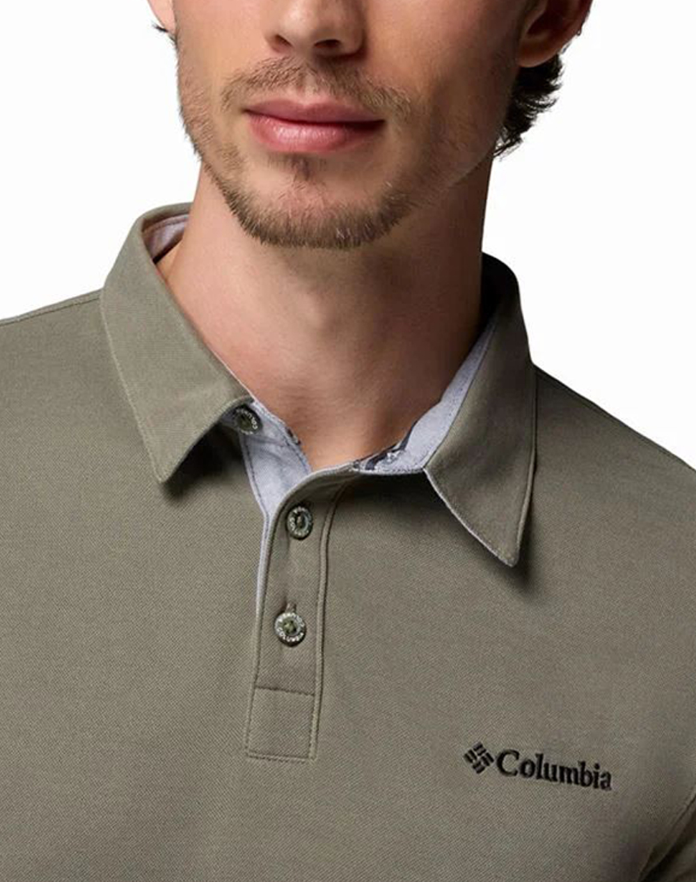 Columbia Ανδρικό Nelson Point Polo Ce34-Eo0035-397 Khaki ανδρικά ρούχα μπλούζες Politikos Shop Πολιτικός