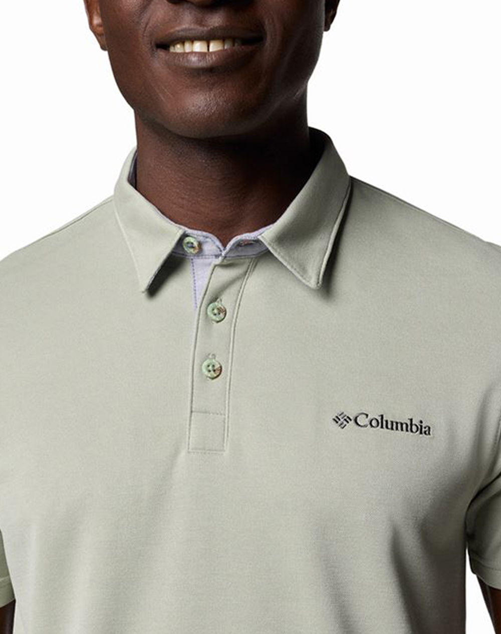 Columbia Ανδρικό Nelson Point Polo Ce34-Eo0035-347 Lightgreen ανδρικά ρούχα μπλούζες Politikos Shop Πολιτικός