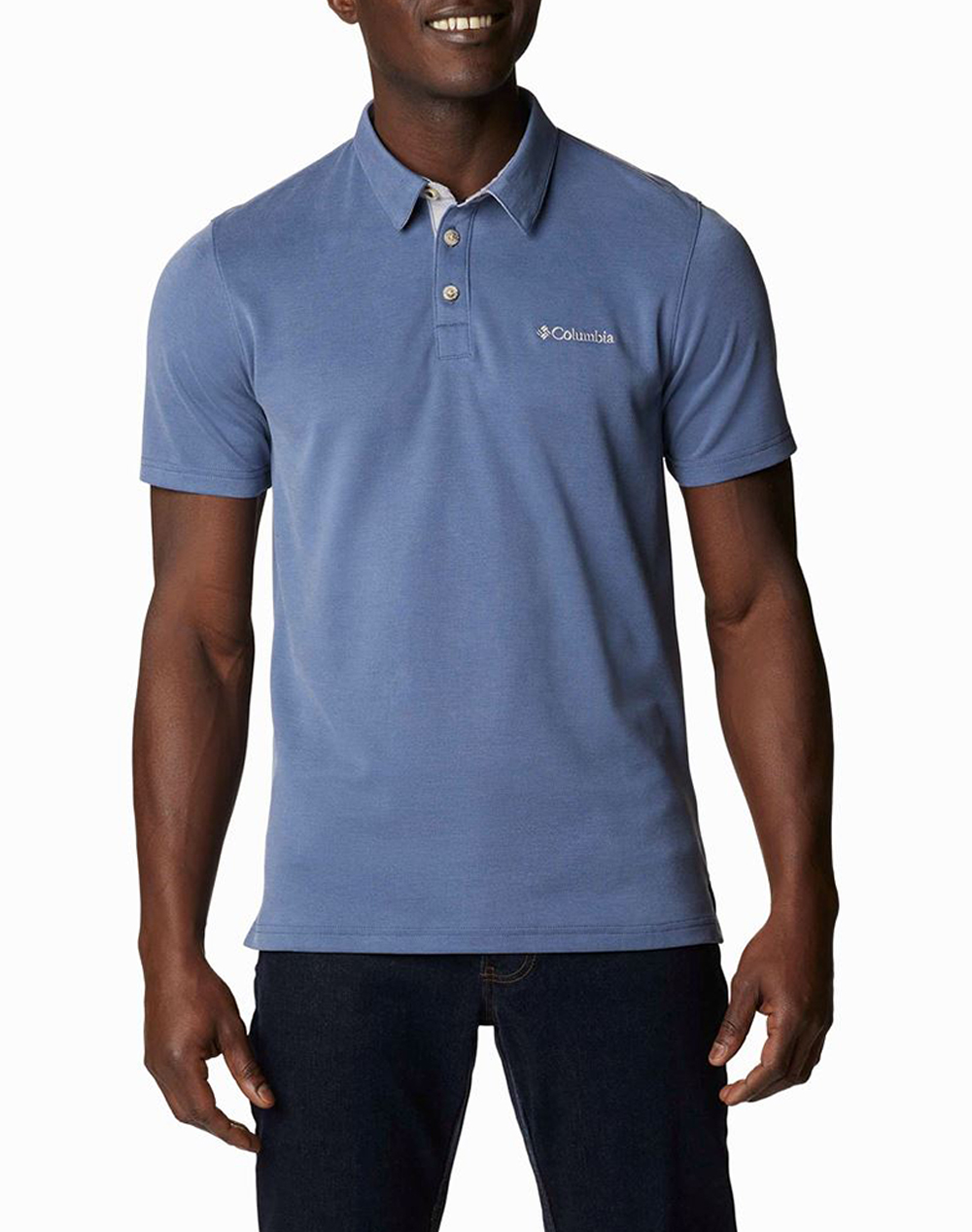 Columbia Ανδρική Μπλούζα Polo Μπλε Ραφ Μοντάλ Πολυεστέρας